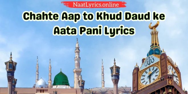 Chahte Aap to Khud Daud ke Aata Pani Lyrics